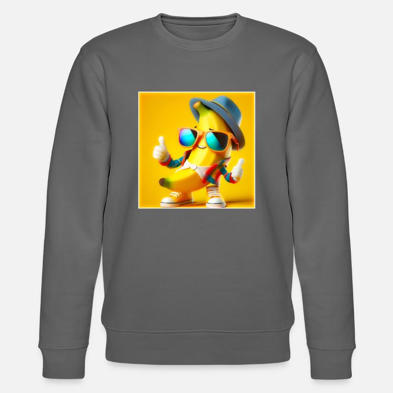 Banane - Stanley/Stella Unisex Bio-Sweatshirt CHANGER  - Anthrazit
