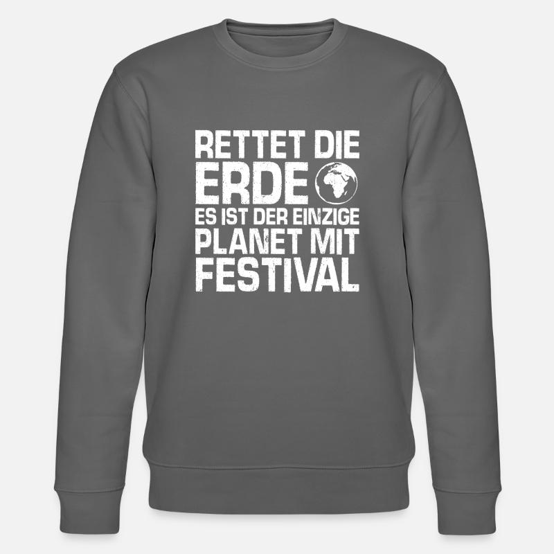 Festival -Rettet die Erde - Stanley/Stella Unisex Bio-Sweatshirt CHANGER  - Anthrazit