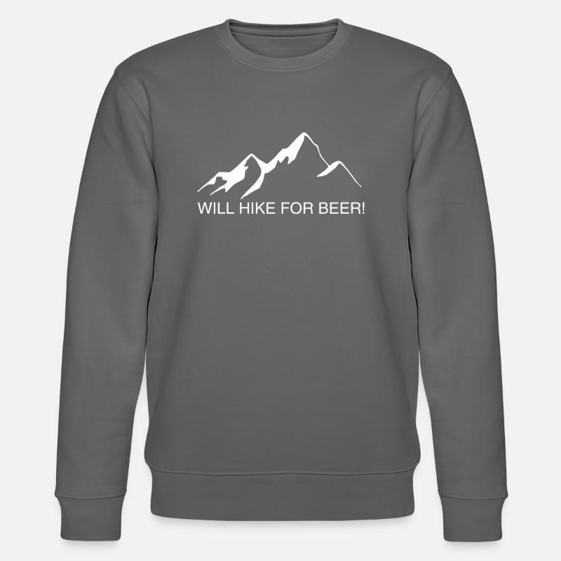 WILL HIKE FOR BEER - Stanley/Stella Unisex Bio-Sweatshirt CHANGER - Anthrazit