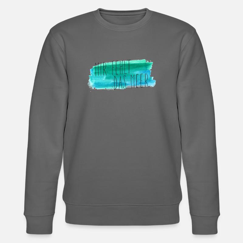 Mir fehlt das Meer. - Stanley/Stella Unisex Bio-Sweatshirt CHANGER  - Anthrazit