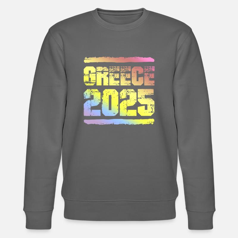 Griechenland 2025 Bunt - Stanley/Stella Unisex Bio-Sweatshirt CHANGER  - Anthrazit