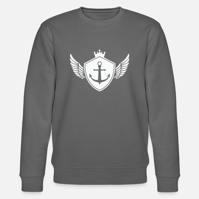 anker wappen - Stanley/Stella Unisex Bio-Sweatshirt CHANGER  - Anthrazit