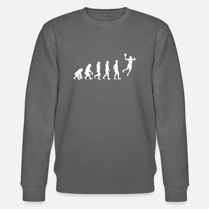 Basketball Evolution! - Stanley/Stella CHANGER Unisex Organic Sweatshirt - anthracite