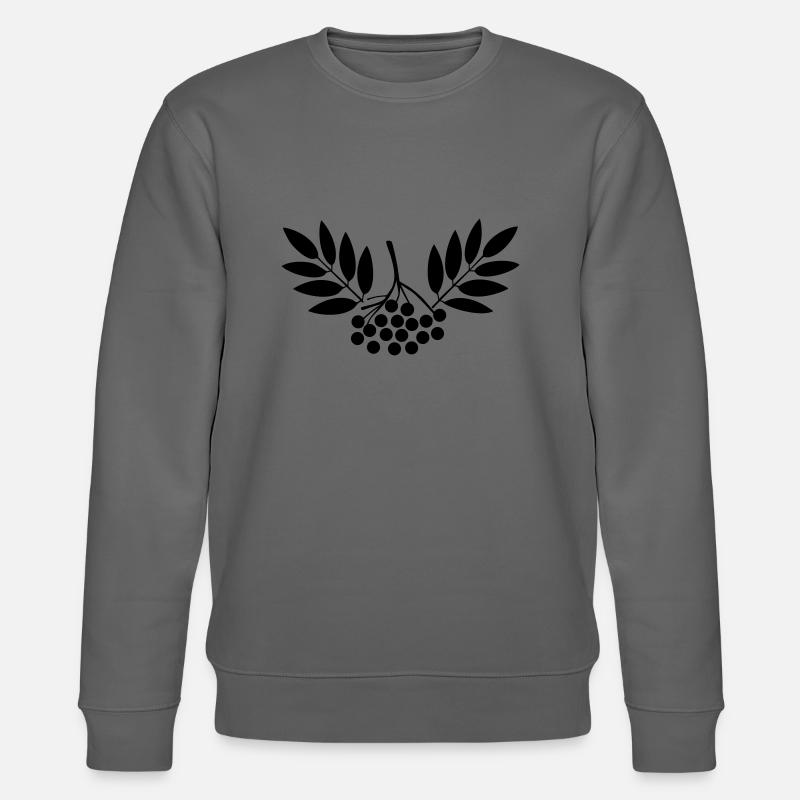 Rowan - Botanische Illustration - Stanley/Stella Unisex Bio-Sweatshirt CHANGER  - Anthrazit