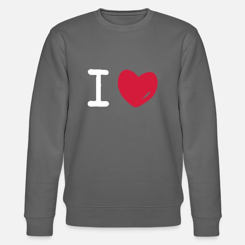 I love - Stanley/Stella Unisex Bio-Sweatshirt CHANGER  - Anthrazit