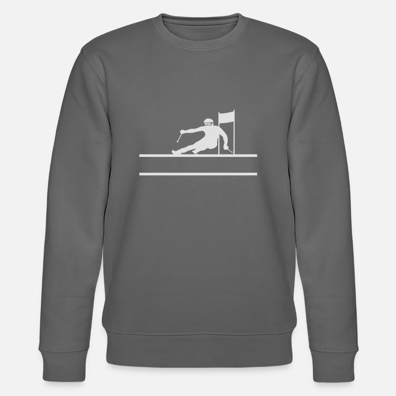Ski Alpin ohne Text - Stanley/Stella Unisex Bio-Sweatshirt CHANGER - Anthrazit