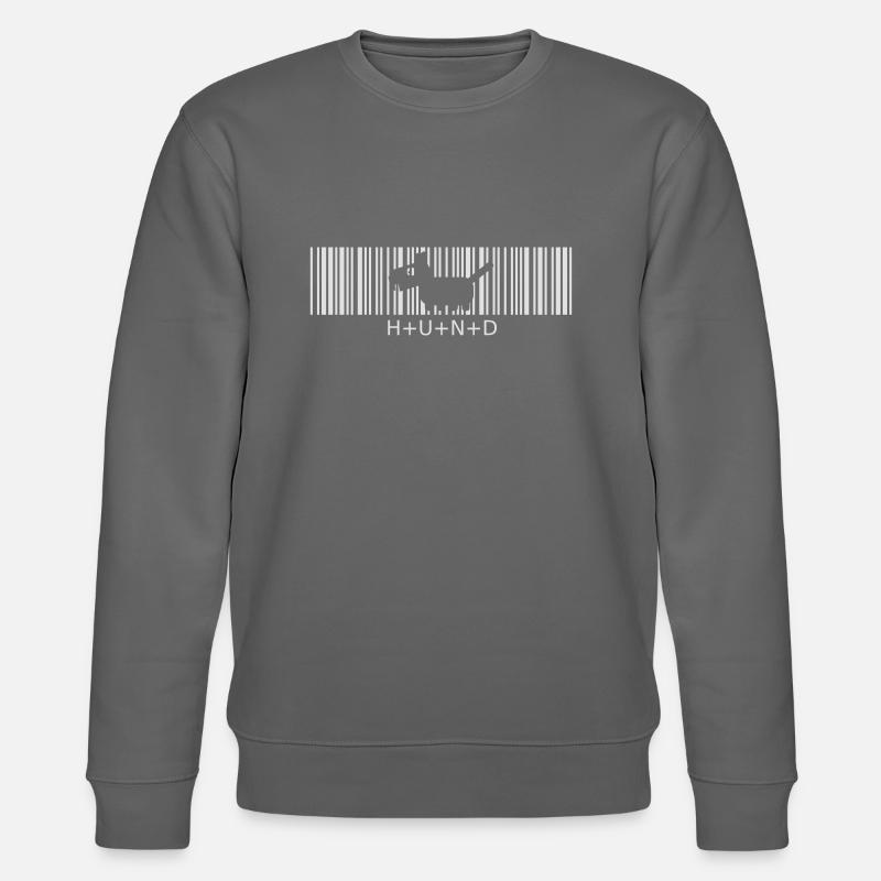 Hund Strichcode kleiner Wuffi - Stanley/Stella Unisex Bio-Sweatshirt CHANGER  - Anthrazit