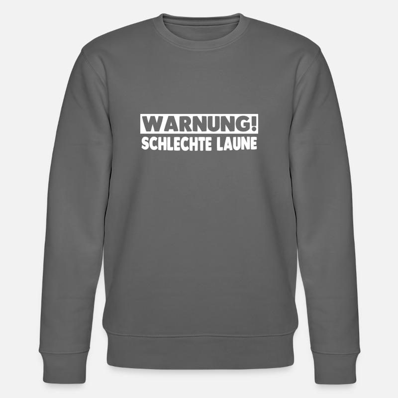 Schlechte Laune - Stanley/Stella Unisex Bio-Sweatshirt CHANGER  - Anthrazit