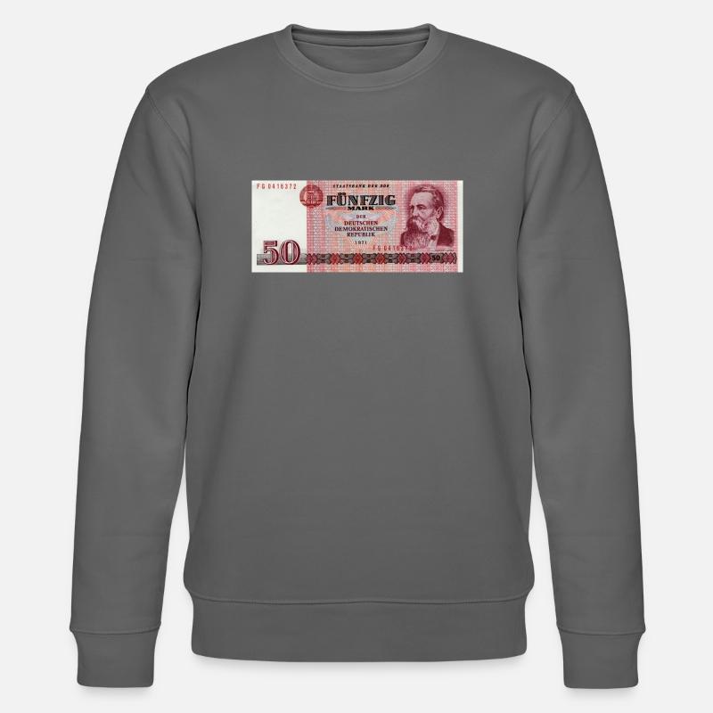 50 Markschein der DDR - Stanley/Stella Unisex Bio-Sweatshirt CHANGER  - Anthrazit