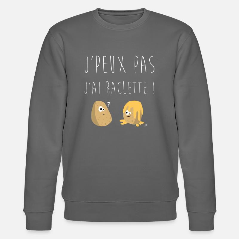 J'peux pas j'ai raclette - Sweat bio CHANGER Stanley/Stella Unisexe - charbon
