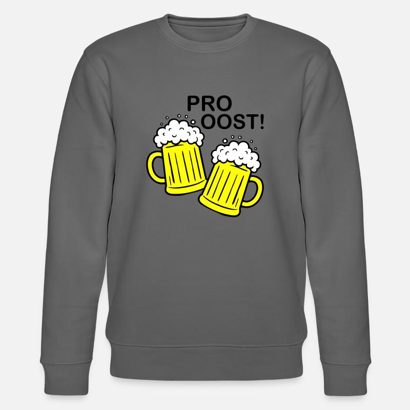 Bier Anstossen Prost - Stanley/Stella Unisex Bio-Sweatshirt CHANGER  - Anthrazit