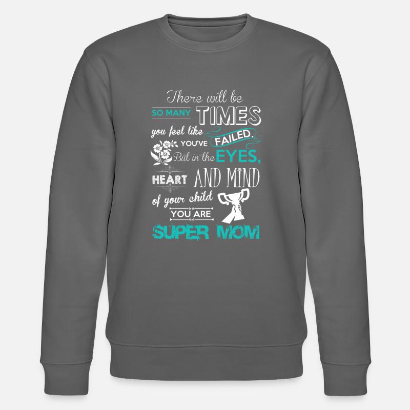 Design super maman - Sweat bio CHANGER Stanley/Stella Unisexe - charbon