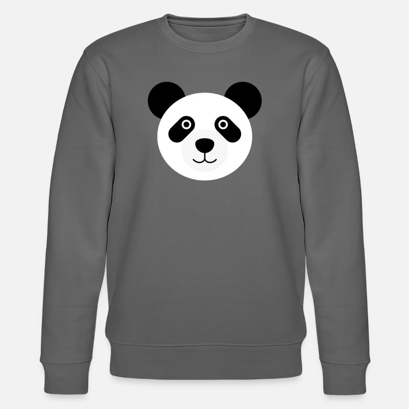 Panda head panda bear - Stanley/Stella CHANGER Unisex Organic Sweatshirt - anthracite