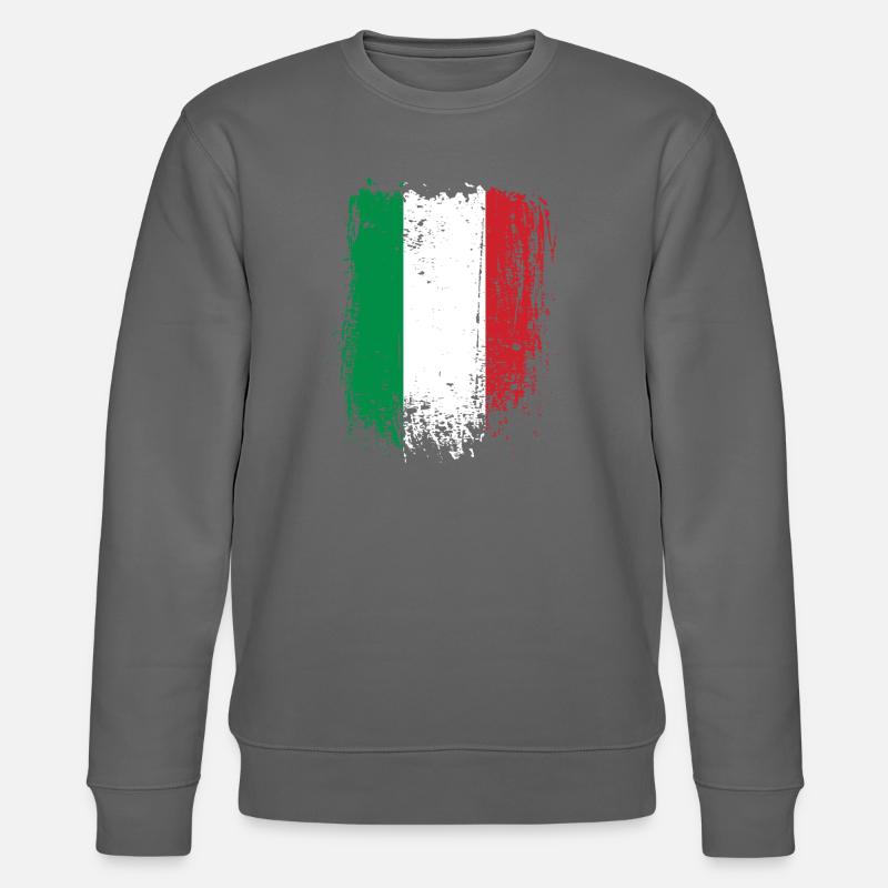 Drapeau de l’Italie Pinceau Grunge - Sweat bio CHANGER Stanley/Stella Unisexe - charbon