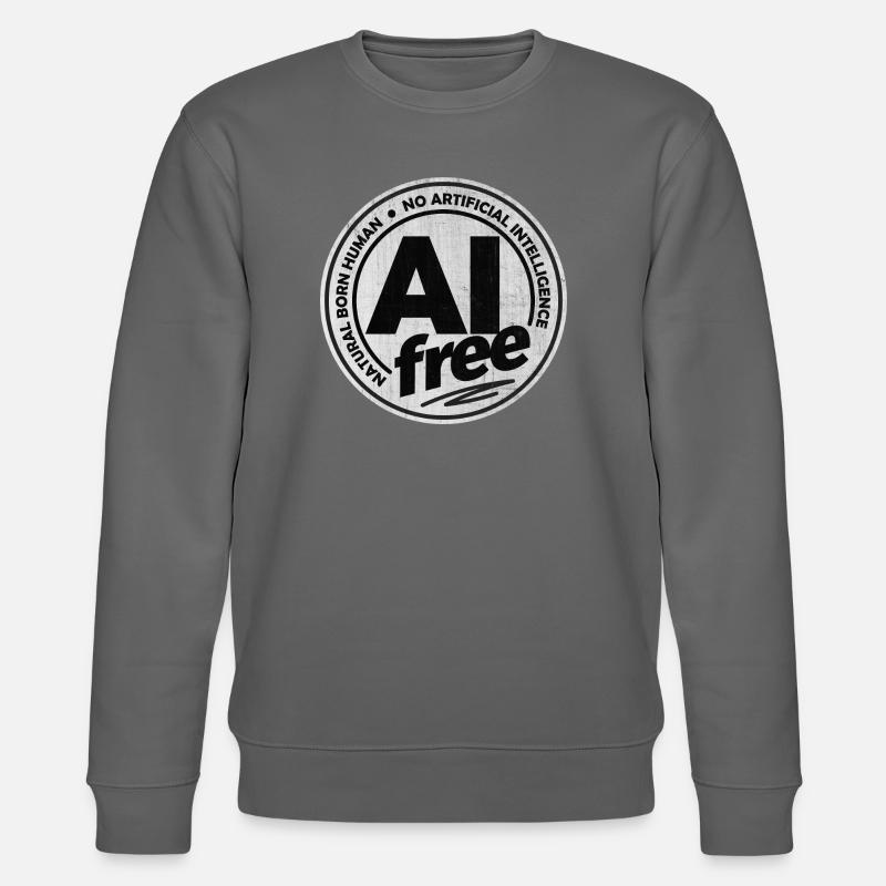 Sans IA - Pas d’intelligence artificielle - Sweat bio CHANGER Stanley/Stella Unisexe - charbon