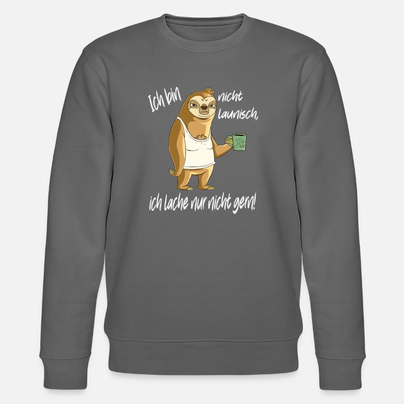 Launisches Faultier Kaffee - Stanley/Stella Unisex Bio-Sweatshirt CHANGER  - Anthrazit