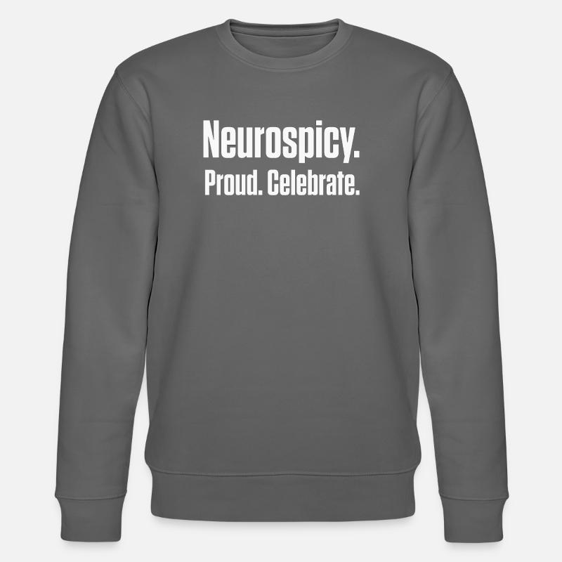 Neurospicy und Proud Spätdiagnose ND - Stanley/Stella Unisex Bio-Sweatshirt CHANGER  - Anthrazit