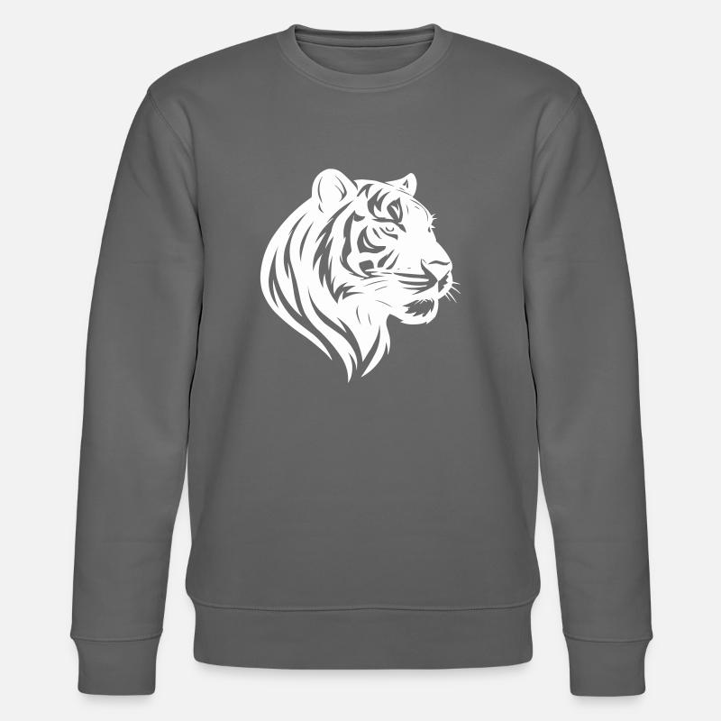 Tête de tigre Tribal - Sweat bio CHANGER Stanley/Stella Unisexe - charbon