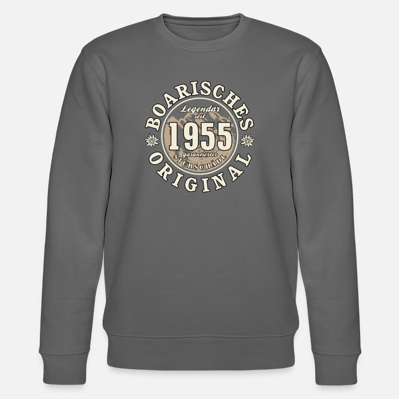 70. Geburtstag 2025 Boarisches Original Geschenk - Stanley/Stella Unisex Bio-Sweatshirt CHANGER - Anthrazit