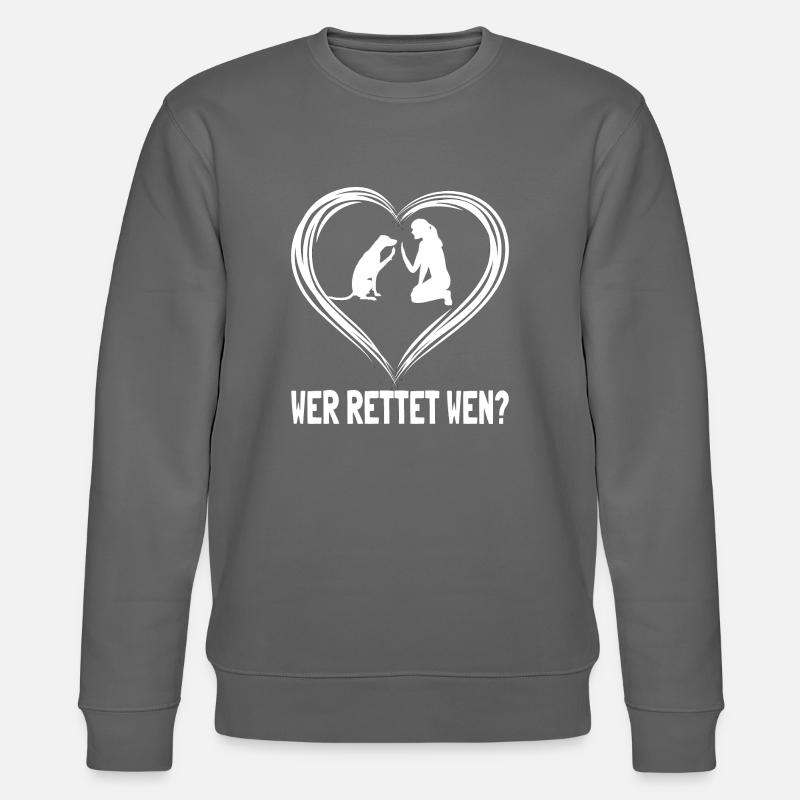 Wer rettet wen? - Stanley/Stella Unisex Bio-Sweatshirt CHANGER  - Anthrazit