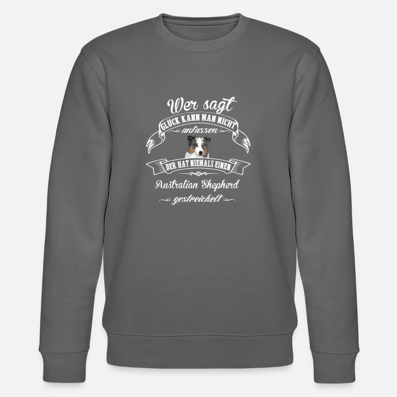 Australian Shepherd Glück - Stanley/Stella Unisex Bio-Sweatshirt CHANGER  - Anthrazit