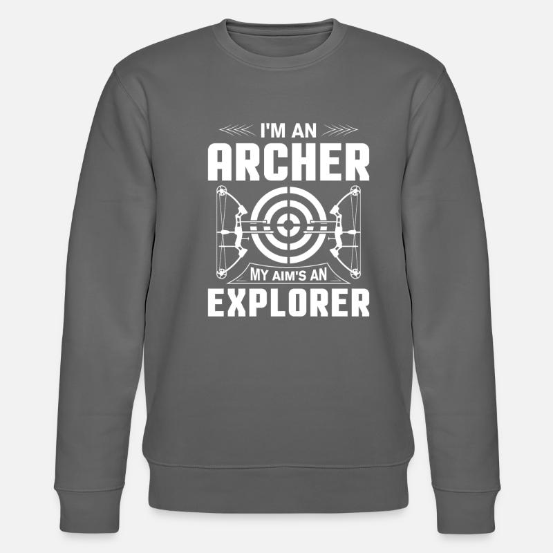Bogenschießen Bogenschütze - Stanley/Stella Unisex Bio-Sweatshirt CHANGER  - Anthrazit