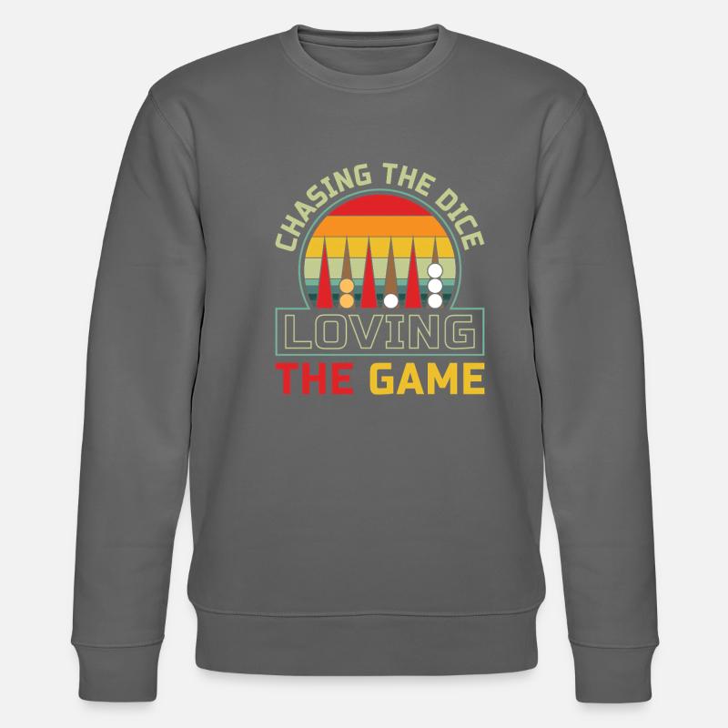 Backgammon Spiel - Stanley/Stella Unisex Bio-Sweatshirt CHANGER  - Anthrazit