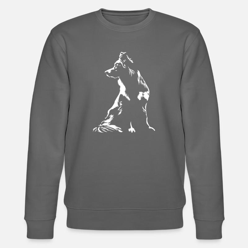 Australian Shepherd Silhouette Aussie Wilsigns - Stanley/Stella Unisex Bio-Sweatshirt CHANGER  - Anthrazit