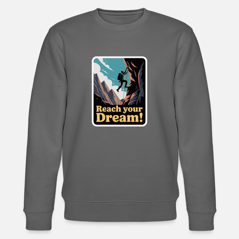 GRIMPER, ATTEIGNEZ VOTRE RÊVE - Sweat bio CHANGER Stanley/Stella Unisexe - charbon