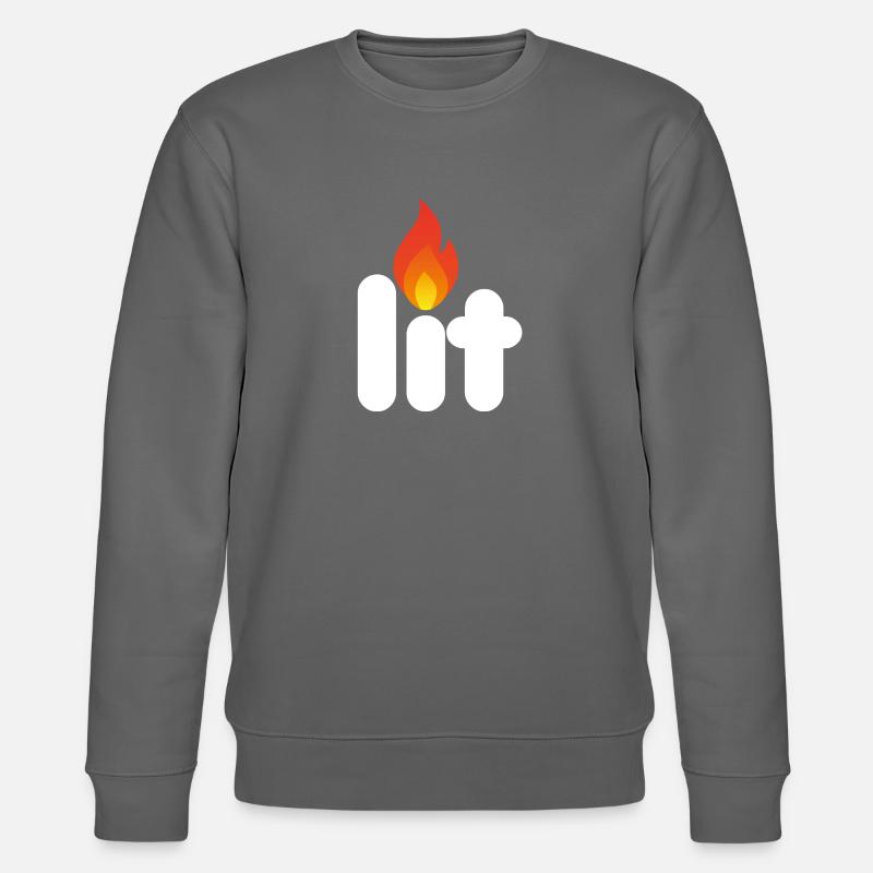 lit white - Stanley/Stella CHANGER Unisex Organic Sweatshirt - anthracite
