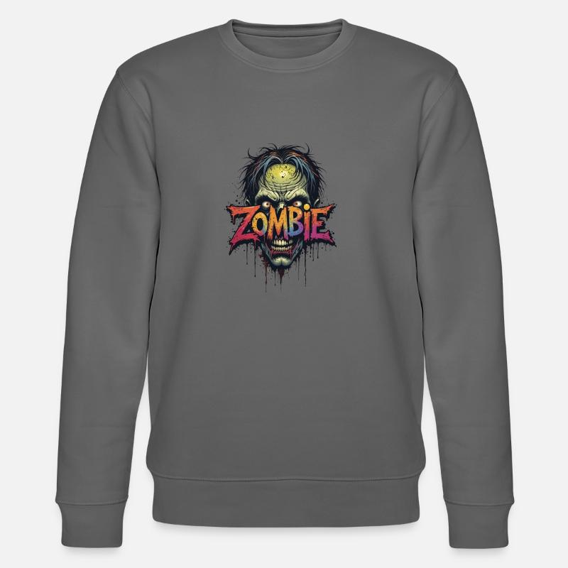 Zombie-Kopf - Stanley/Stella Unisex Bio-Sweatshirt CHANGER  - Anthrazit