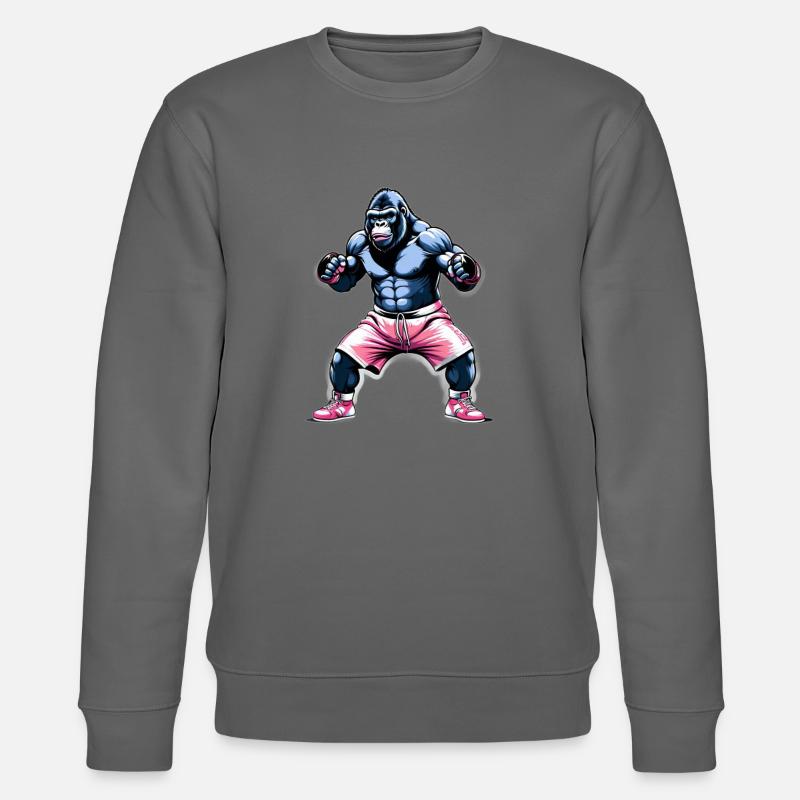Boxing Gorilla Boxer - Stanley/Stella CHANGER Unisex Organic Sweatshirt - anthracite