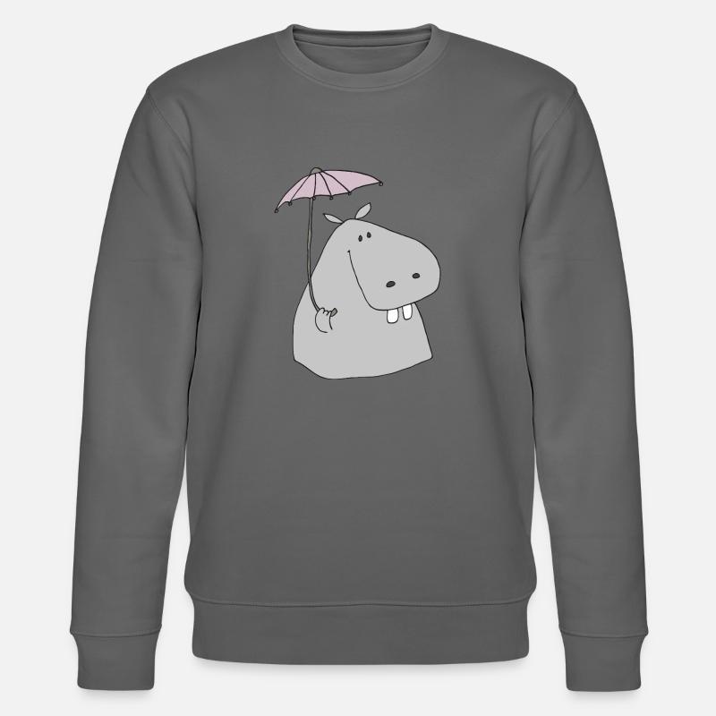 Nilp Cheval avec parapluie - Sweat bio CHANGER Stanley/Stella Unisexe - charbon