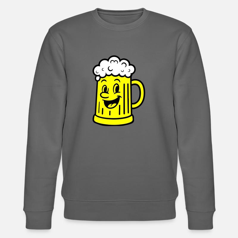 Bierkrug Comic Bier - Stanley/Stella Unisex Bio-Sweatshirt CHANGER  - Anthrazit