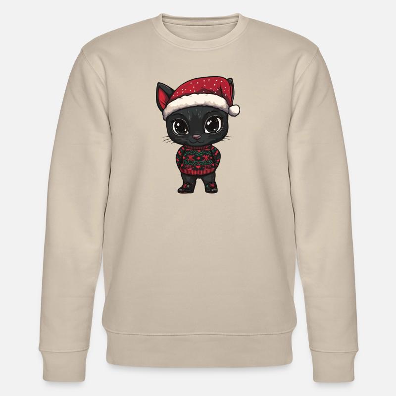Panther Christmas Comic - Stanley/Stella CHANGER Unisex Organic Sweatshirt - beige