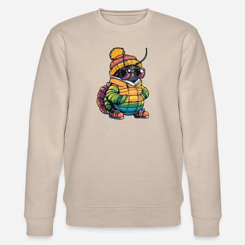 Wurm Cool Comic - Stanley/Stella CHANGER Unisex Organic Sweatshirt - beige