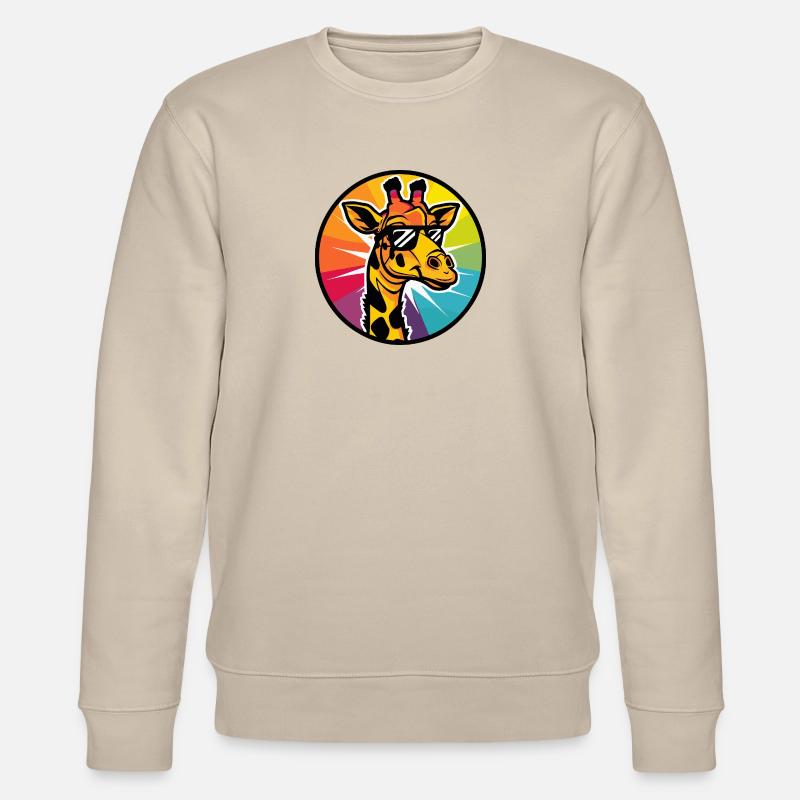 Giraffe Cool Sommer - Stanley/Stella Unisex Bio-Sweatshirt CHANGER  - Beige