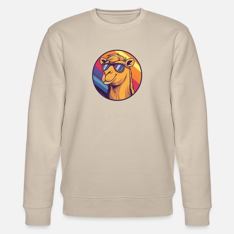 Camel Comic Cool Summer - Stanley/Stella CHANGER Unisex Organic Sweatshirt - beige