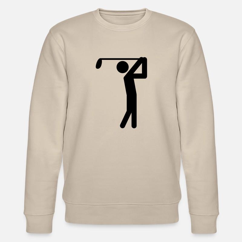 Golfer Symbol - Stanley/Stella Unisex Bio-Sweatshirt CHANGER  - Beige