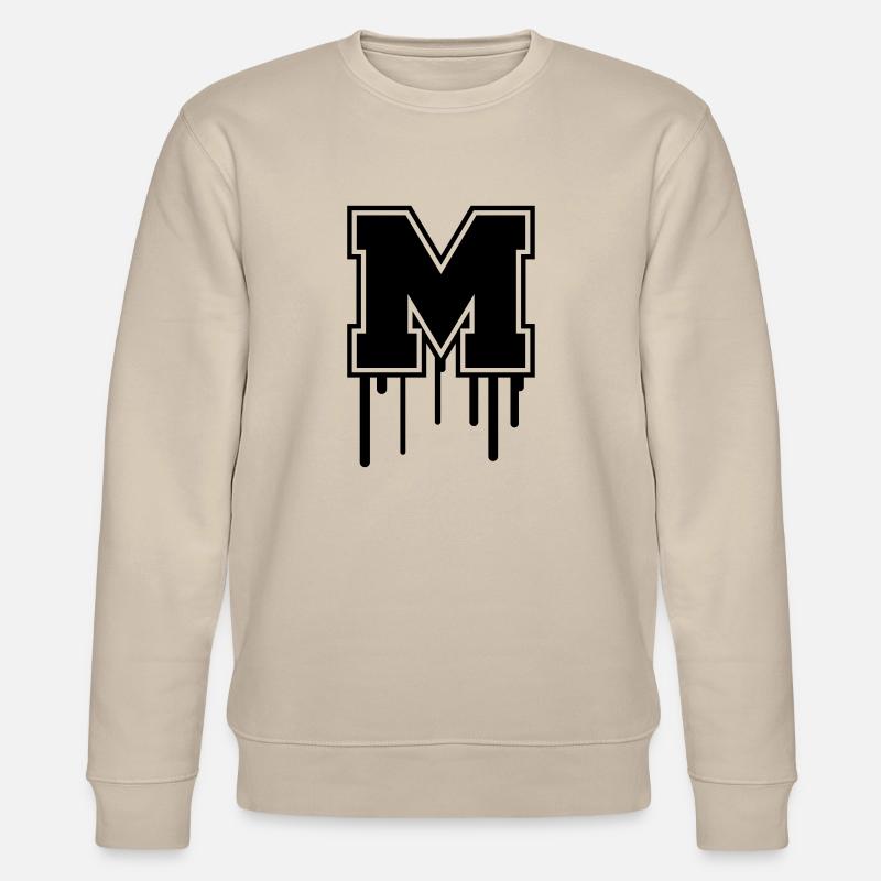 Letter M - Stanley/Stella Unisex Bio-Sweatshirt CHANGER  - Beige