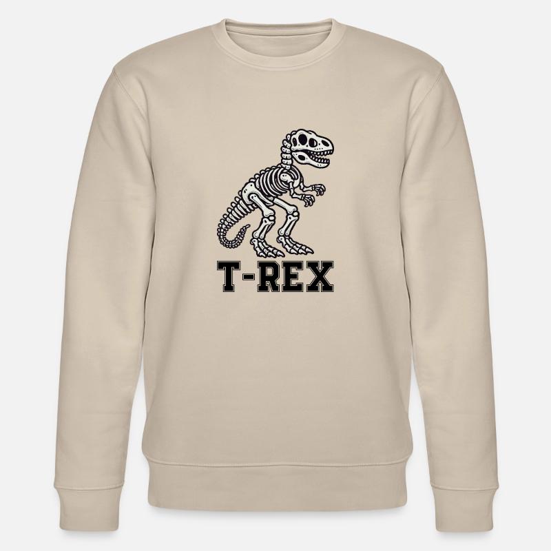 dino skelett - Stanley/Stella Unisex Bio-Sweatshirt CHANGER  - Beige