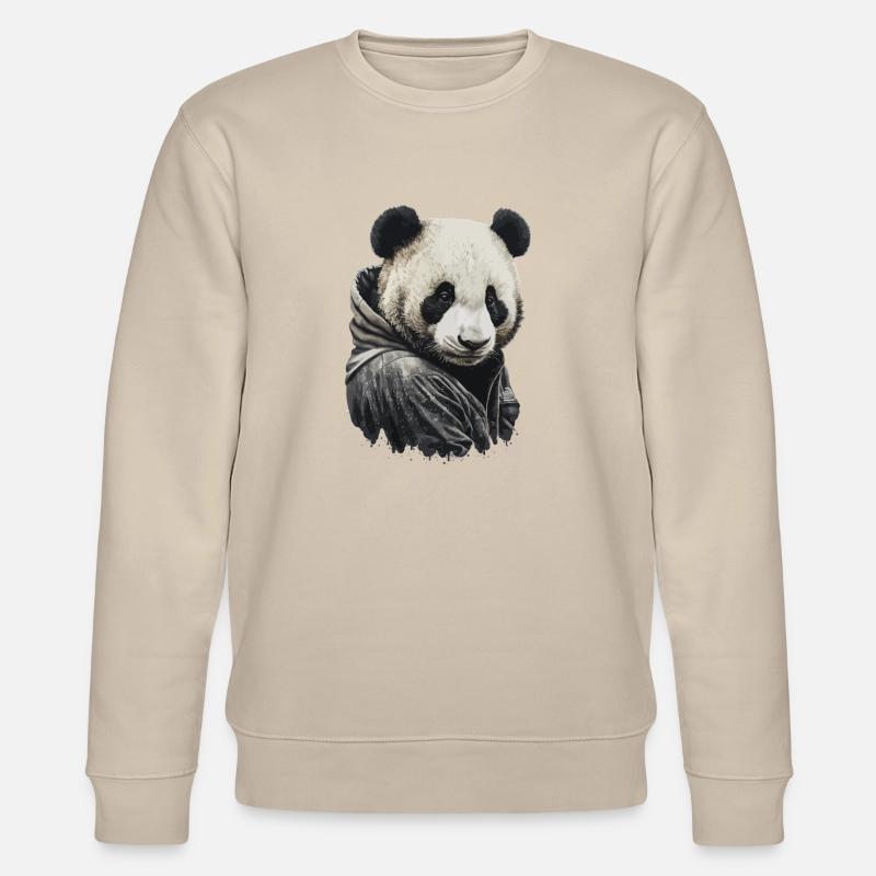 Sweat à capuche Panda - Sweat bio CHANGER Stanley/Stella Unisexe - beige