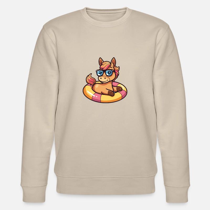 Horse Comic Cool - Stanley/Stella CHANGER Unisex Organic Sweatshirt - beige