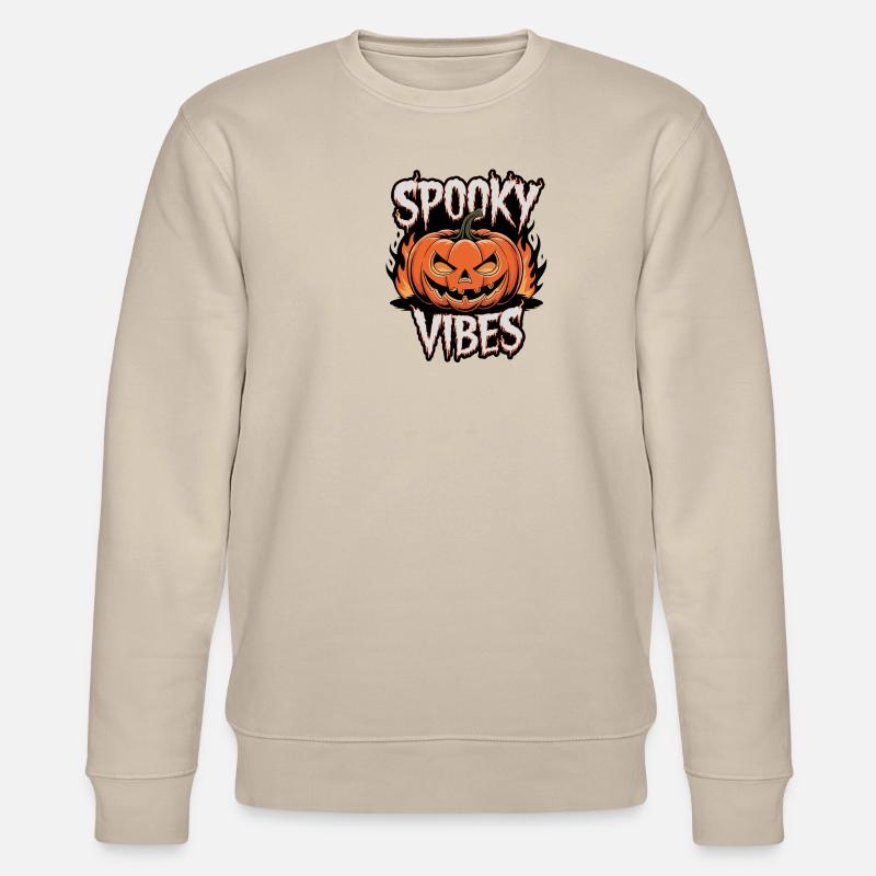 Spooky Jack-o'-lantern – Spooky Vibes - Sweat bio CHANGER Stanley/Stella Unisexe - beige