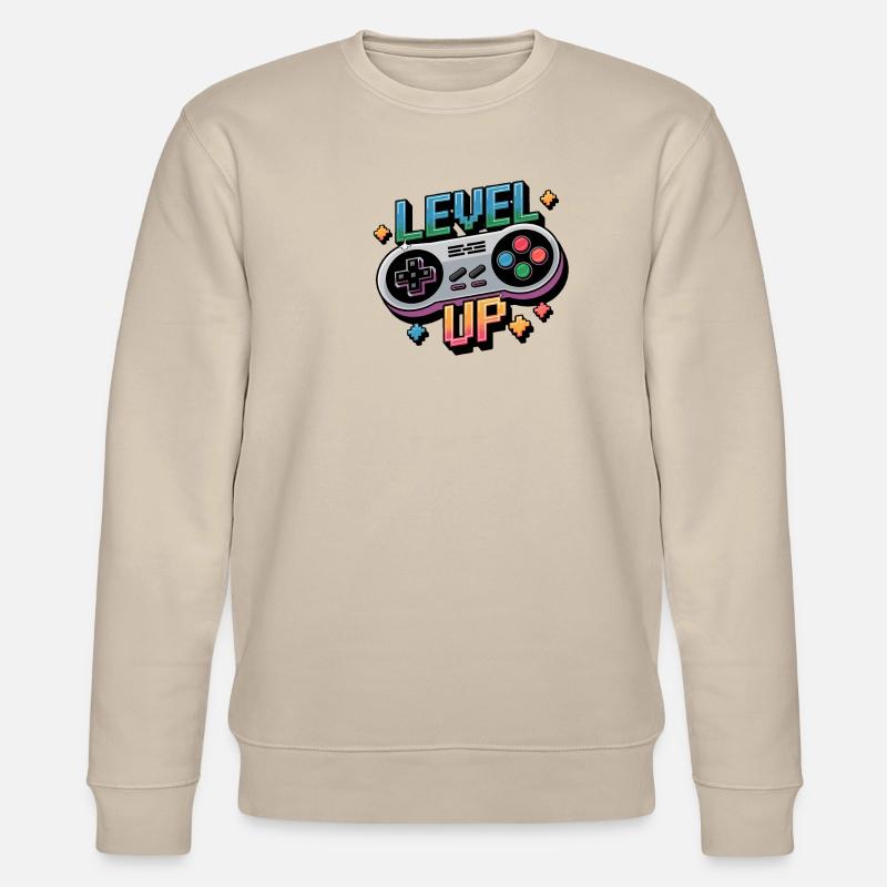 Level Up – Gaming Controller - Stanley/Stella Unisex Bio-Sweatshirt CHANGER  - Beige