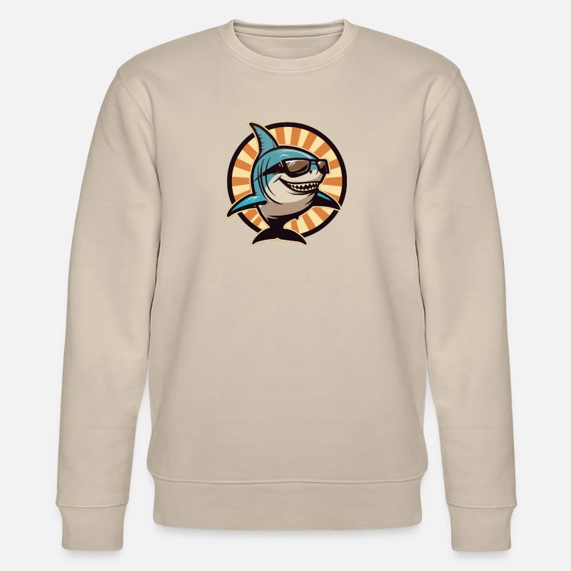 Requin Bande Dessinée Cool Été - Sweat bio CHANGER Stanley/Stella Unisexe - beige
