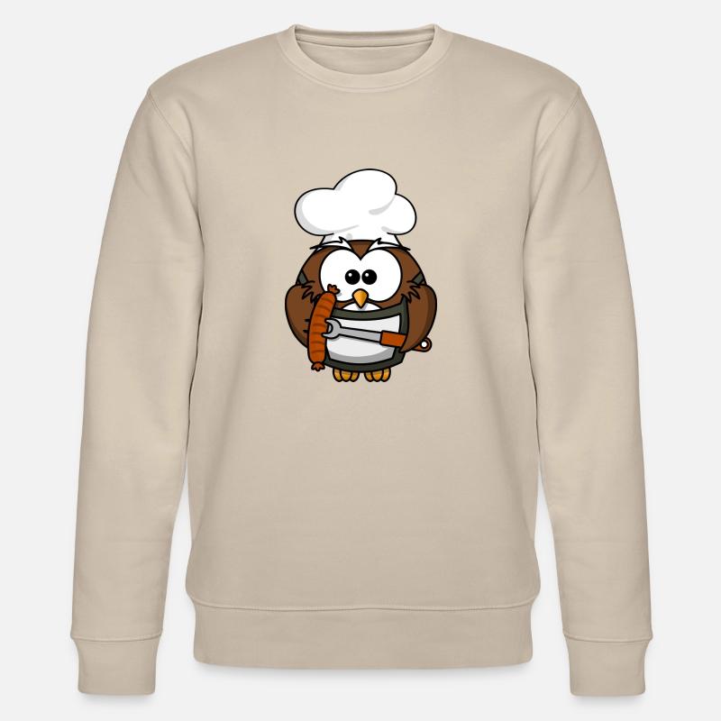 cuisinier Owl - Sweat bio CHANGER Stanley/Stella Unisexe - beige