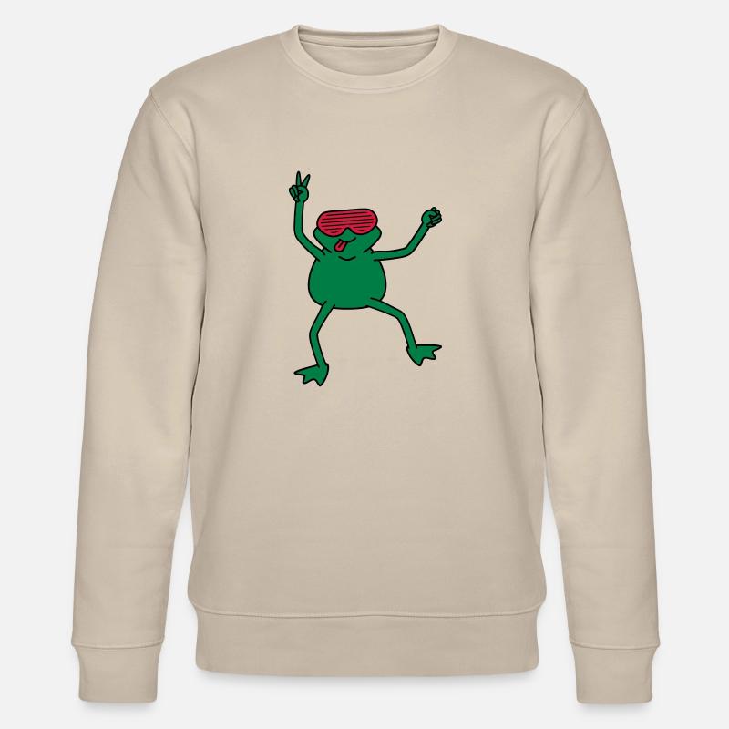 funky_frog - Stanley/Stella Unisex Bio-Sweatshirt CHANGER  - Beige