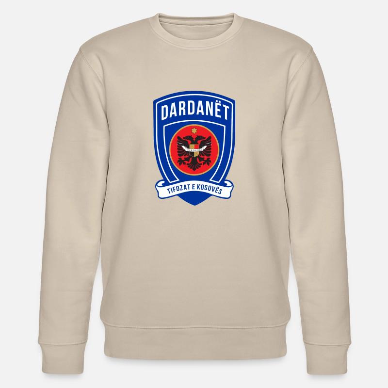 Das Dardanët Fußball-Wappen - Stanley/Stella Unisex Bio-Sweatshirt CHANGER  - Beige