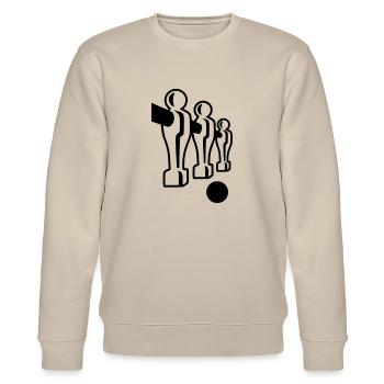 Baby-foot - Sweat bio CHANGER Stanley/Stella Unisexe - beige - Devant - Nik (191cm) & Marisol (170cm)